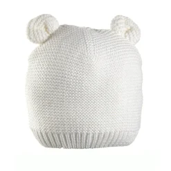New Gorro de punto blanco con orejas Primeras Salidas·Gorros, Viseras Y Manoplas|Recién Nacido·Primeras Salidas