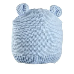 Gorro de tricot azul con orejas*Prenatal Hot