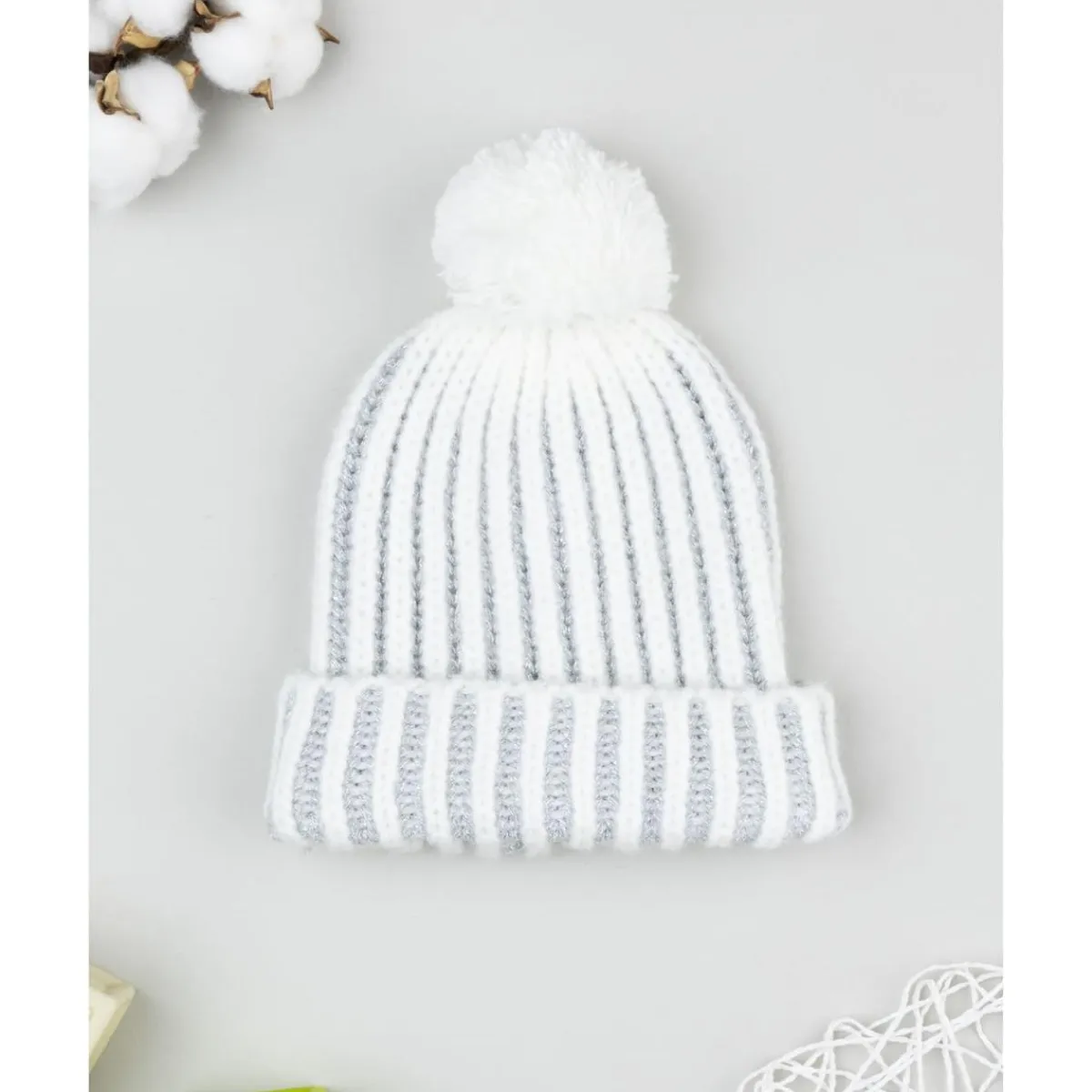 Gorro niña gris con lurex*Prenatal Discount