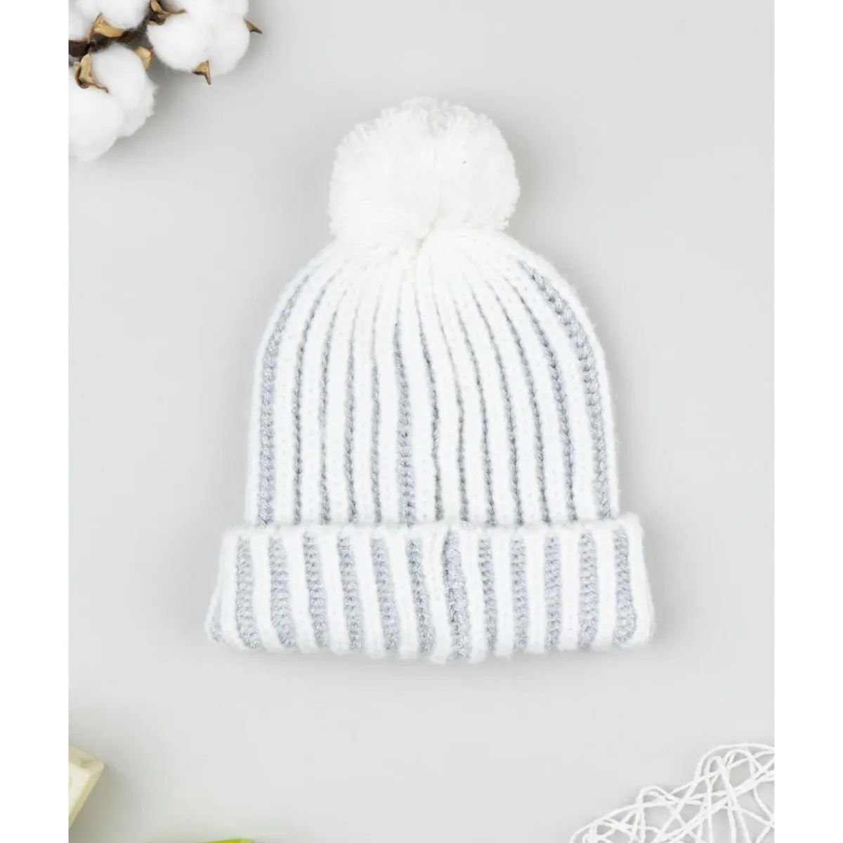 Gorro niña gris con lurex*Prenatal Discount