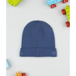 Gorro niño azul de canalé con Mickey*Prenatal Sale