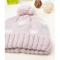 Sale Gorro rosa con pompón y bordado para niña Calzado Y Accesorios·Accesorios Y Complementos