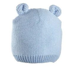Gorro tricot azul con orejitas para recién nacido*Prenatal Hot