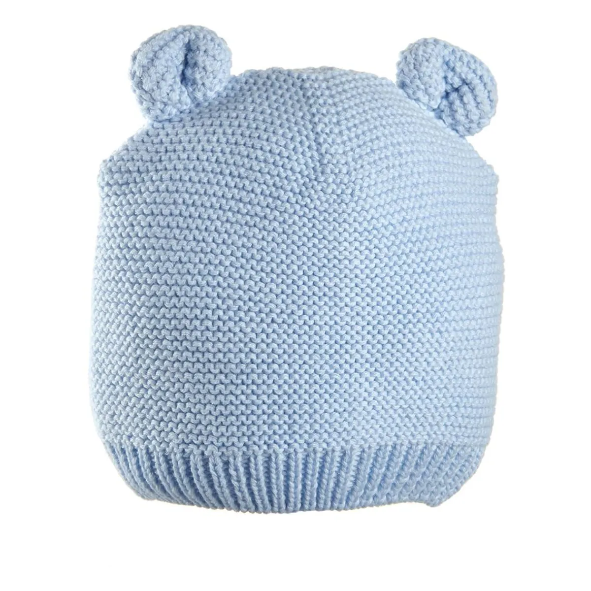 Gorro tricot azul con orejitas para recién nacido*Prenatal Hot