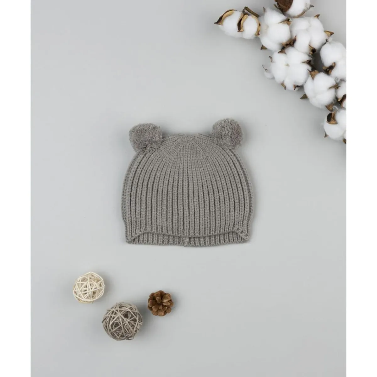 Gorro tricot de niño verde con orejas*Prenatal Discount