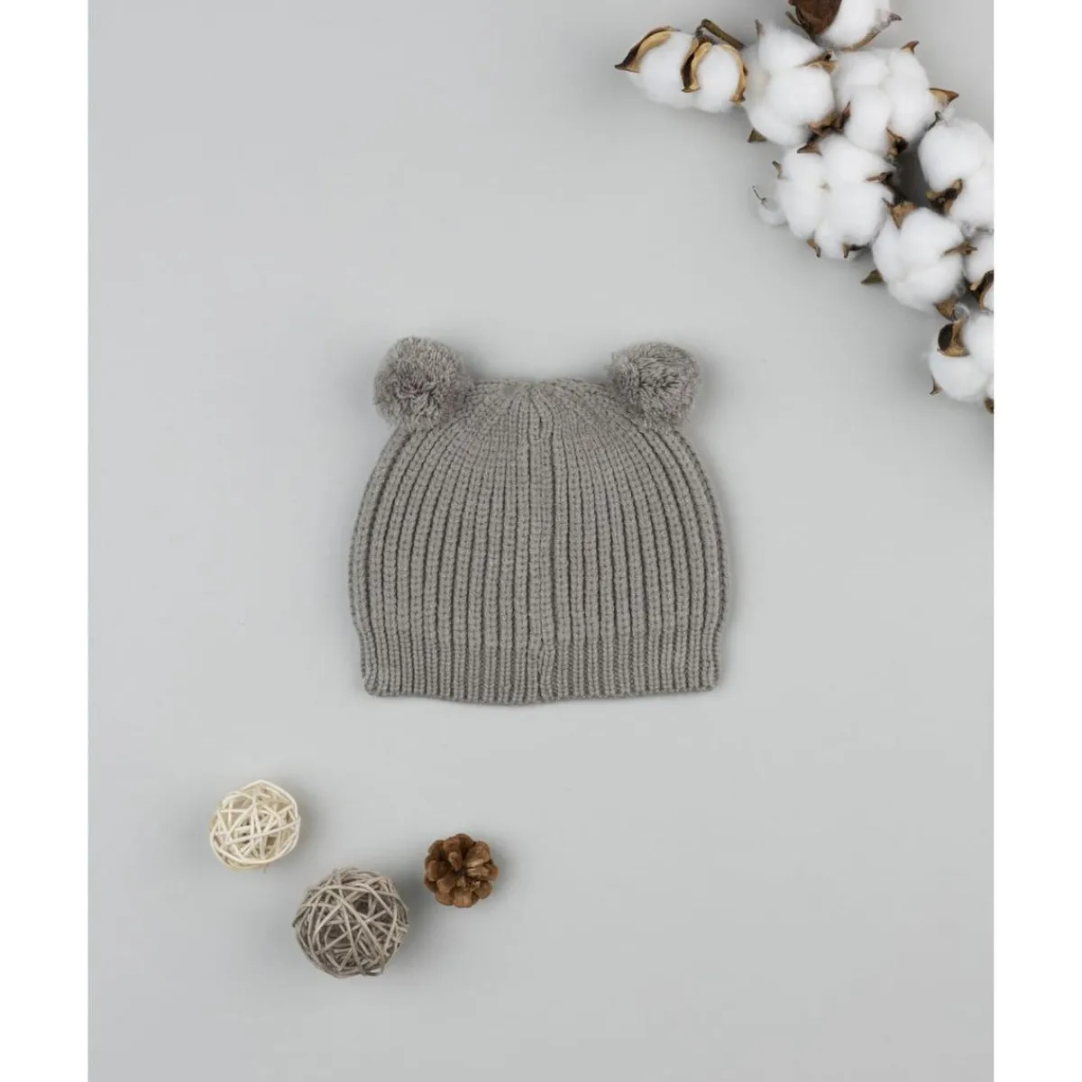 Gorro tricot de niño verde con orejas*Prenatal Discount