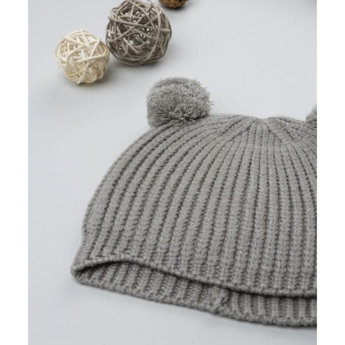 Gorro tricot de niño verde con orejas*Prenatal Discount