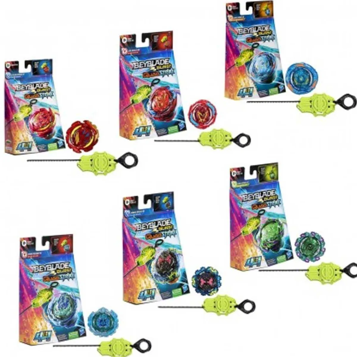 New Hasbro - Beyblade - Beyblade Quad Strike: juego y batalla de trompos surtidos (Varios modelos) ㅤ Figuras De Acción