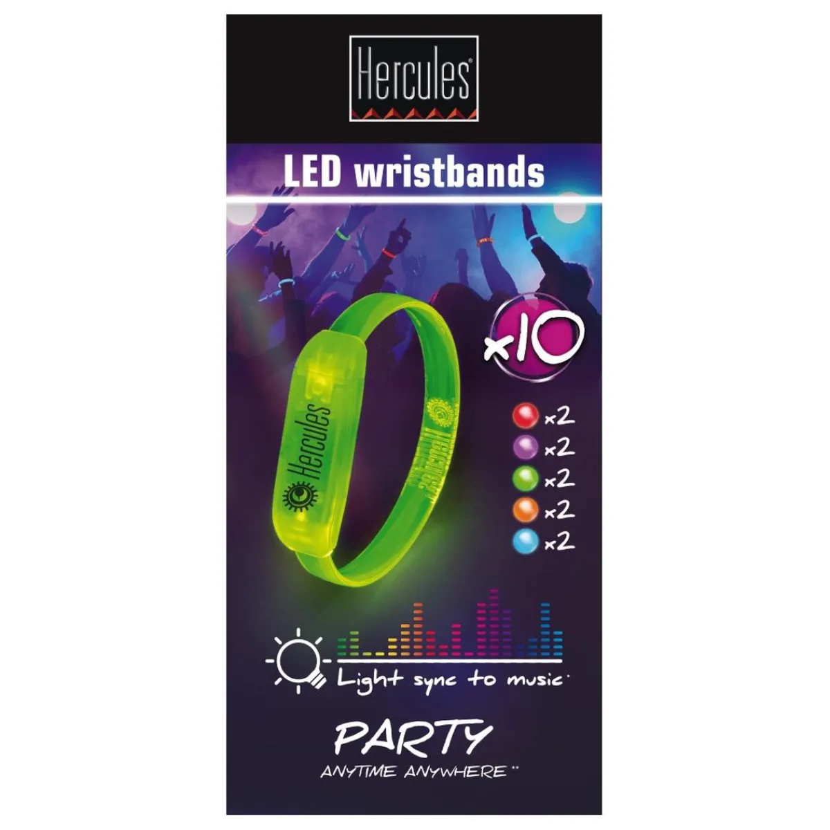 Clearance Hercules - LED Wristband pack 10 Videojuegos