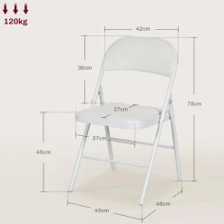 Online - 2 sillas plegables Blanco Estilo De Vida