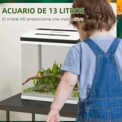 Homcom - Acuario 13L con filtro e iluminación*PawHut Online