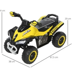- Andador Quad Cuatrimoto Amarillo*Homcom Online