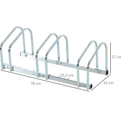 - Aparcamiento para 3 bicicletas Plata*Homcom Discount