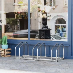 - Aparcamiento para 3 bicicletas Plata*Homcom Discount