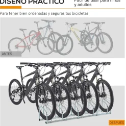 Clearance - Aparcamiento para 5 bicicletas Plata Bicicletas