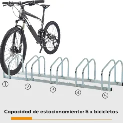 Clearance - Aparcamiento para 5 bicicletas Plata Bicicletas