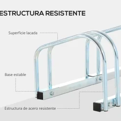 Clearance - Aparcamiento para 5 bicicletas Plata Bicicletas