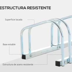 Online - Aparcamiento para 6 bicicletas Plata Bicicletas