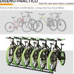 - Aparcamiento para 6 bicicletas Negro*Homcom Online