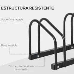 - Aparcamiento para 6 bicicletas Negro*Homcom Online