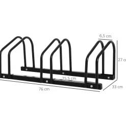 Discount - Aparcamiento para 3 bicicletas Negro Bicicletas