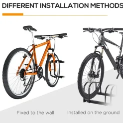 Discount - Aparcamiento para 3 bicicletas Negro Bicicletas