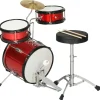 New Homcom - Batería con taburete Rojo Música|Electrónicos