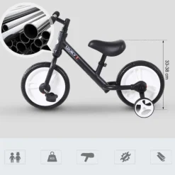 - Bicicleta de Equilibrio con Pedales Negra*Homcom Sale