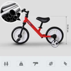 - Bicicleta de Equilibrio con Pedales Roja*Homcom Sale