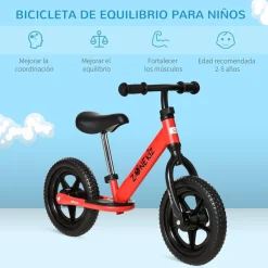 Online - Bicicleta de equilibrio regulable sin pedales roja Motos Y Triciclos