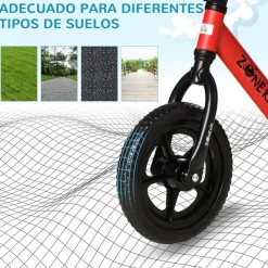 Online - Bicicleta de equilibrio regulable sin pedales roja Motos Y Triciclos