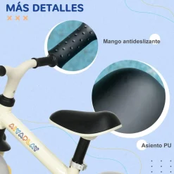 Outlet Homcom - Bicicleta Equilibrio ajustable Blanco Motos Y Triciclos