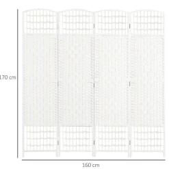 Outlet - Biombo de cuerda de papel 4 paneles Estilo De Vida
