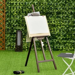 - Caballete de madera con trípode Marrón*Homcom Best