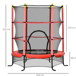 - Cama elástica Ø110 cm Rojo*Homcom Discount