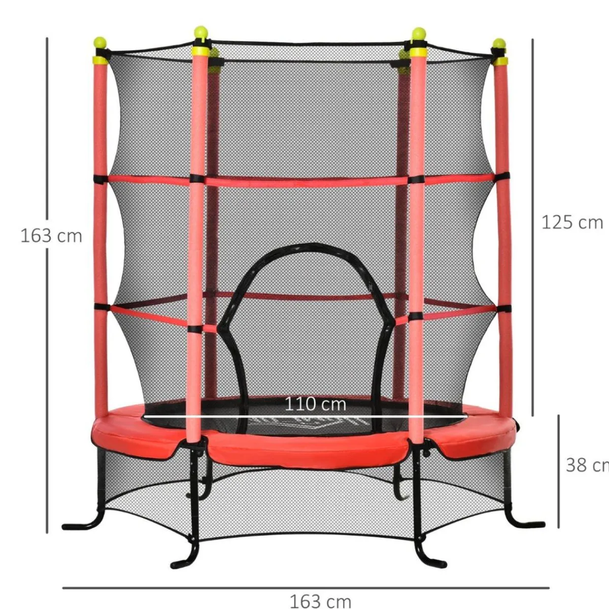 - Cama elástica Ø110 cm Rojo*Homcom Discount