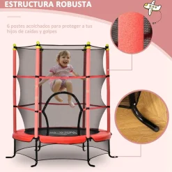 - Cama elástica Ø110 cm Rojo*Homcom Discount