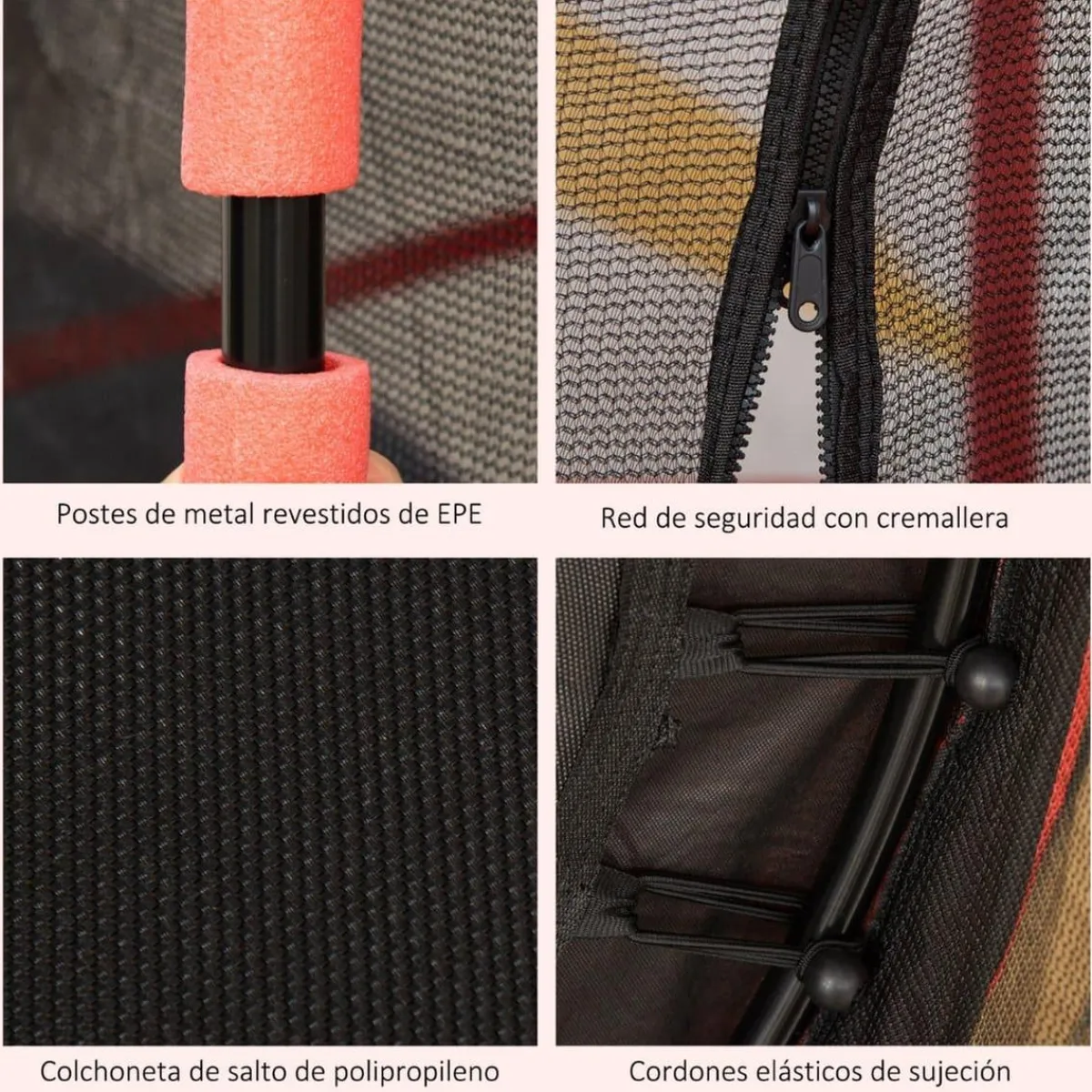 - Cama elástica Ø110 cm Rojo*Homcom Discount