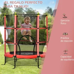 - Cama elástica Ø110 cm Rojo*Homcom Discount