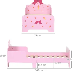 - Cama infantil corazones Rosa*Homcom Best