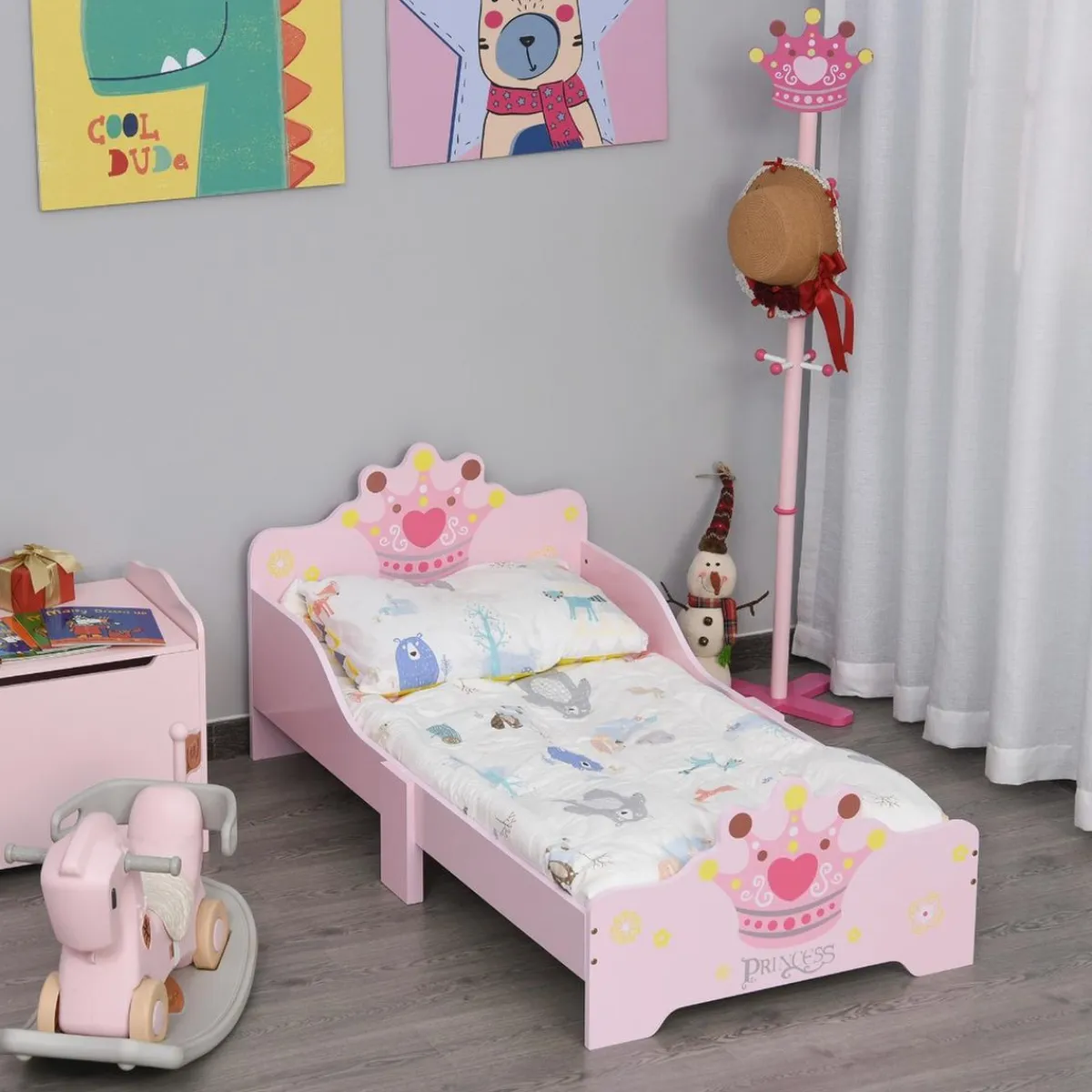 - Cama infantil Madera Rosa*Homcom Best