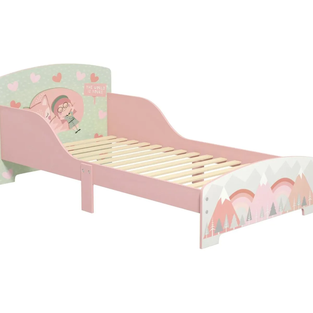 - Cama infantil Montañas Rosa*Homcom Sale