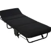 - Cama plegable con cabecera ajustable Negro Estilo De Vida