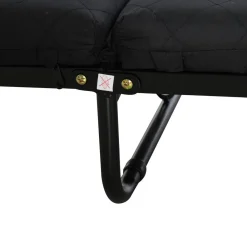 - Cama plegable con cabecera ajustable Negro Estilo De Vida