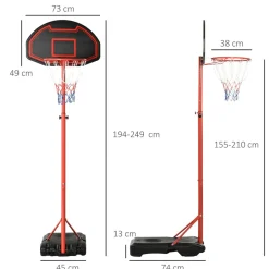 - Canasta baloncesto ajustable con base*Homcom Sale