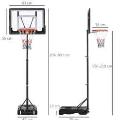 New - Canasta completa baloncesto con base 260 cm Deportes