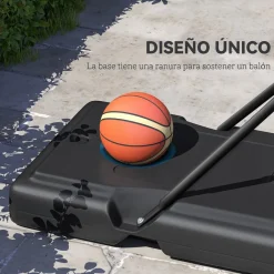 - Canasta completa baloncesto con base 365 cm*Homcom