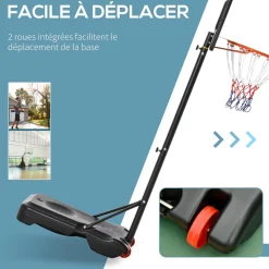 - Canasta de baloncesto de pie ajustable de 295-261 cm*Homcom Best