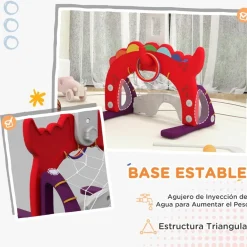 Online Homcom - Canasta de baloncesto infantil Rojo Deportes