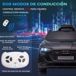 - Coche de batería Audi E-tron Negro*Homcom Best